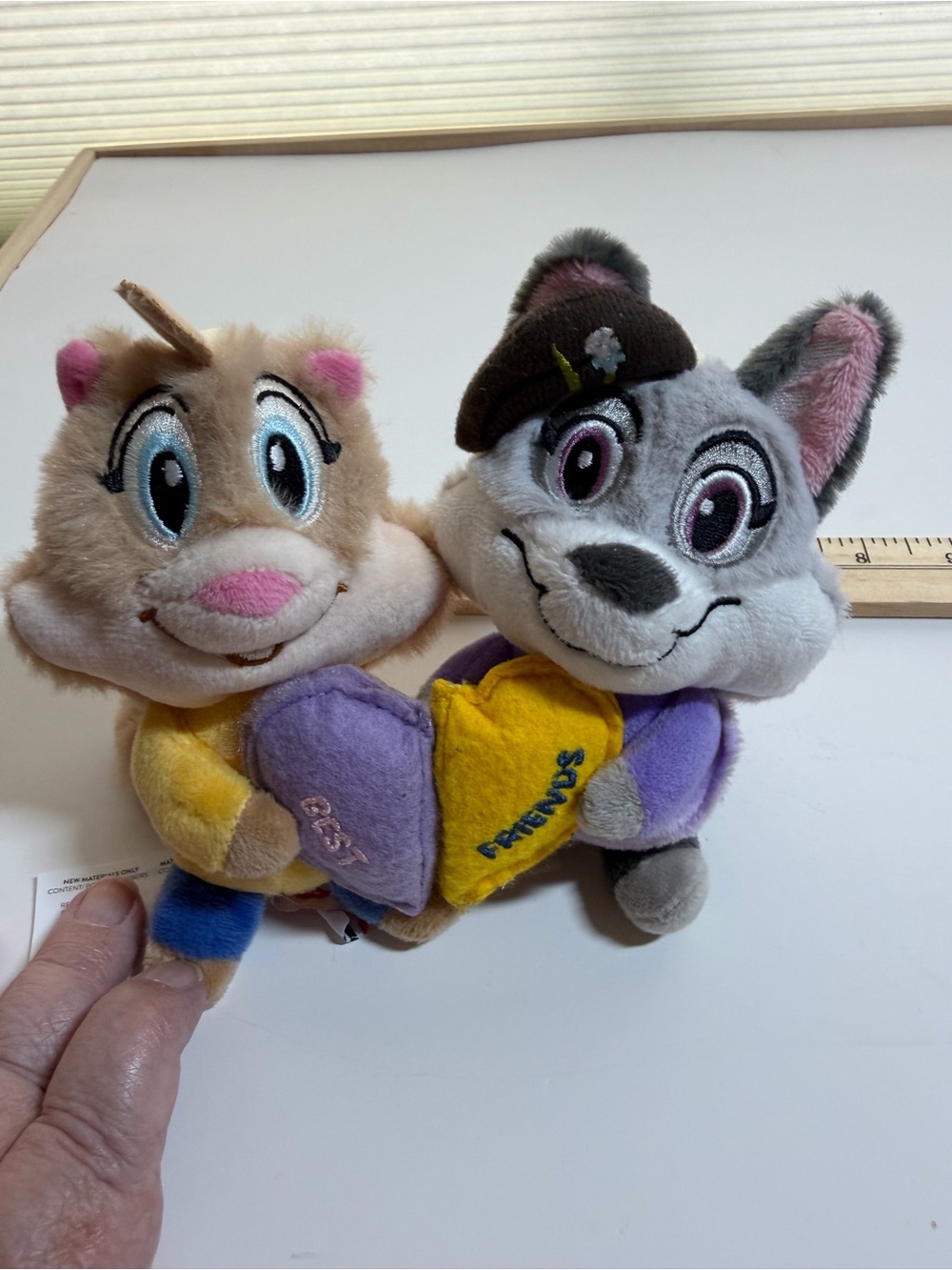 Fiesta magnetic best friends plush. Squirrel and wolf